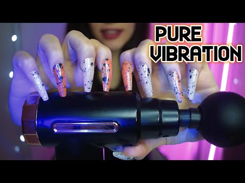 Asmr massage brain with vibration gun💤🧠 pure vibration for brain melting +mic tapping