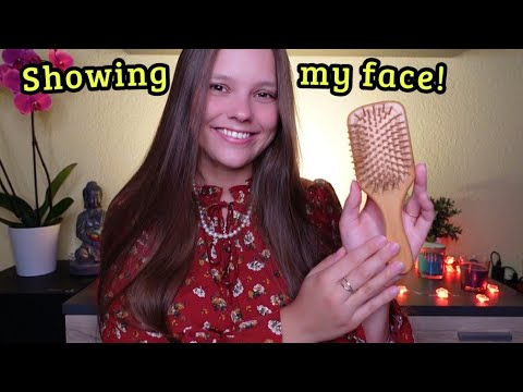 ASMR Hair Brushing 💖 (Long Hair Over Face Brushing, Whispering)