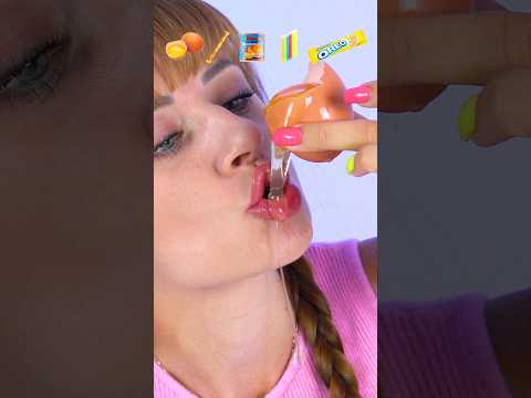 ASMR Emoji Eggs, Jelly, Wax Candy Mukbang #shorts