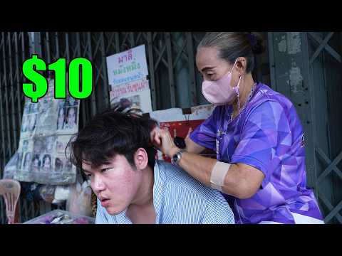 ASMR $10 Street Massage & Threading in Bangkok Chinatown
