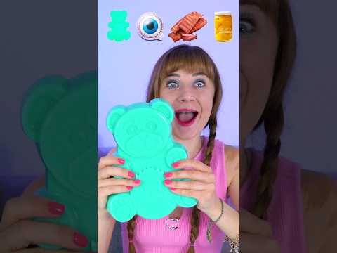 ASMR Emoji Giant Gummy Bear, Gummy Eyeballs Mukbang #shorts