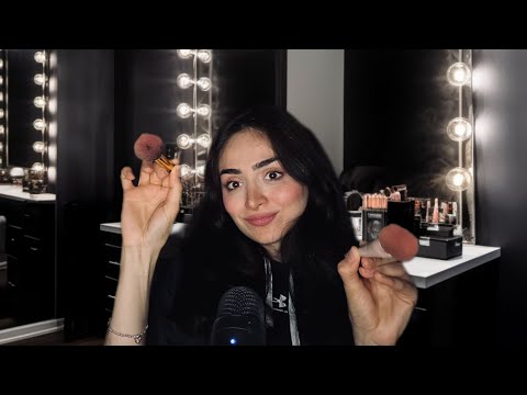asmr doing her makeup talking \ ای اس ام آر میکاپ خواب آور آوردم براتون @Asmrbysally