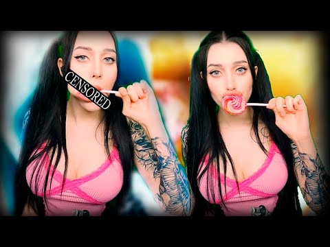 MUKBANG ASMR LOLLIPOP BRUNETTE. КУШАЮ ЛЕДЕНЕЦ