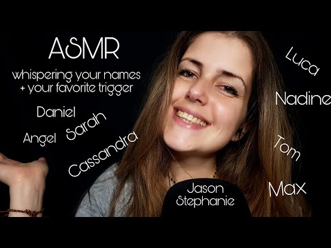 ASMR german/deutsch | whispering your names + favorite triggers | 400 Abonnenten Special 💜💜💜