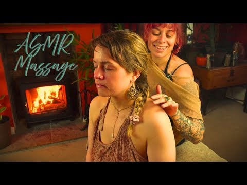 Relaxing reiki ASMR feather light touch massage REAL PERSON (Sleep & meditation) Back & face tracing
