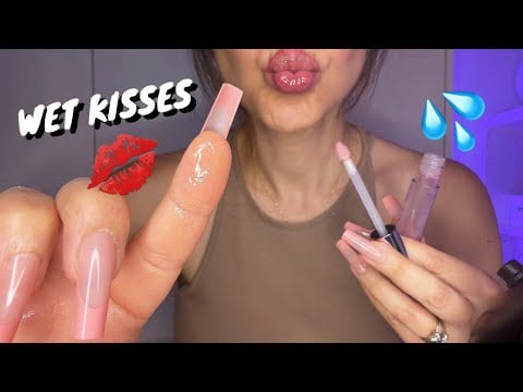 Wet Glossy Kisses & Mouth Sounds for Instant Tingles 💦🫦 (No Talking)