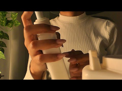 ASMR gentle skincare for you - cleansing, exfoliating & water sounds 🌿💖
