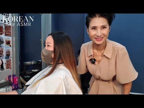 미용실 ASMR # 매직 스트레이트 #탈색 (#옴브레)Ombre bleaching (damaged hair) magic/Korean hair salon