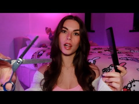 asmr.. girl who is obsessed with you gives you a haircut