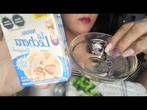 ASMR Comiendo lechera, sonidos de babita [mouth sounds]