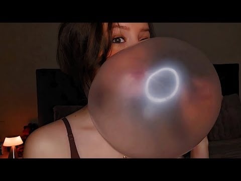 ASMR Blowing Huge Bubbles 🤩