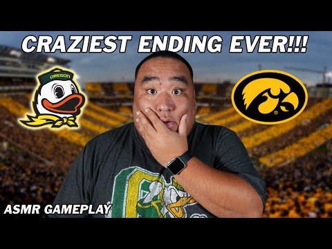 CRAZIEST Ending Ever!! 😱 #9 Oregon vs #20 Iowa | ASMR Gameplay