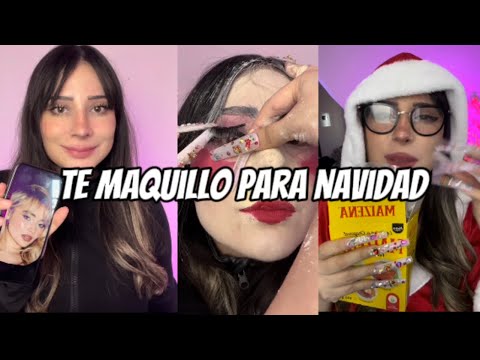 Versión larga🎄Te maquillo para navidad 🎅🏻 #asmr #navidad #humor