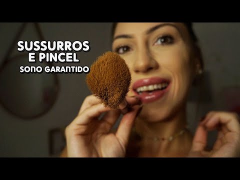 ASMR SUSSURROS LENTOS COM PINCEL NA TELA (vídeo para dormir)