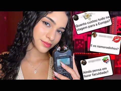 ASMR - RESPONDENDO PERGUNTAS E CONTANDO HISTÓRIAS ATÉ VOCÊ DORMIR 😴