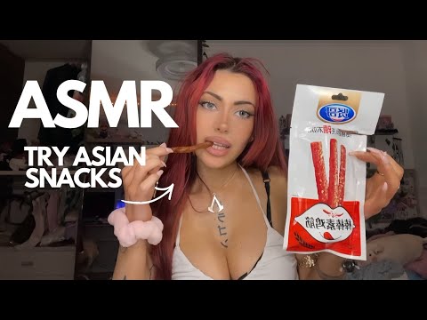 ASMR - TRY ASIAN SNACKS👹
