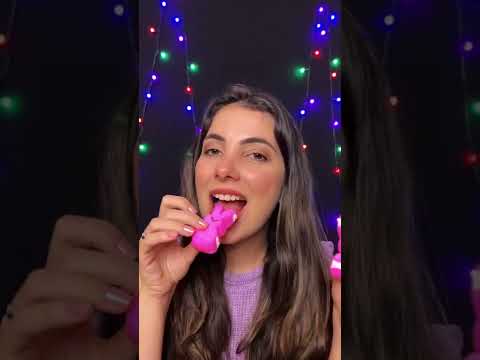 EXPERIMENTANDO MARSHMALLOW PEEPS DA GRINGA - ASMR  #shorts