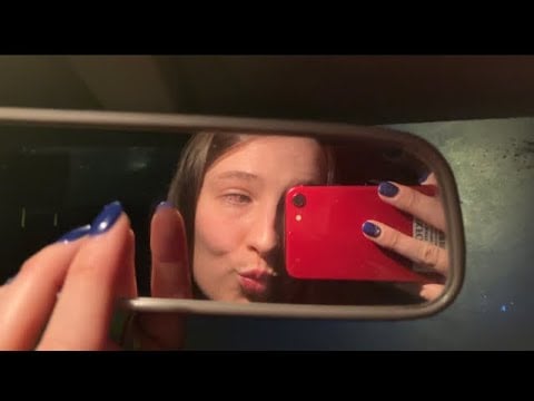 *lofi ASMR in the car* tapping, rain sounds, whispers🌧️🚗