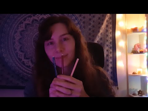 ASMR - drawing on you 🎨 - unintelligible whispering, mouth sounds, face touching