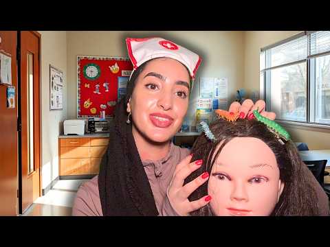ASMR School Nurse Finds LICE In Your Hair 😳