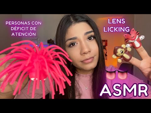 ASMR ESPAÑOL / SIGUE INSTRUCCIONES PERSONAS con poca ATENCIÓN + LENS LICKING + CERCA a la CÁMARA