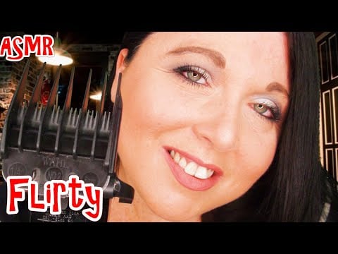 ASMR Men's Haircut (Flirty) 💈 Barber Shop Roleplay (Clippers, Scissors, Soft Whispers, Style)