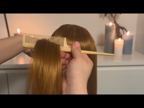 ASMR Hair Brushing & Detangling (Whispered) for Deep Sleep & Stress Relief 