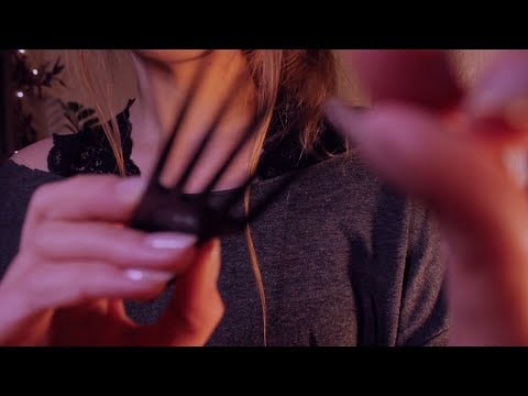 ASMR Gentle Scalp Attention 🌙 Hair brushing, parting, combing, massage (no talking, layered sounds)