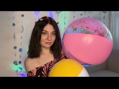 ASMR | WOW 🤩 KITTY IS DEFLATING 2 BEACHBALLS WITH GLOVES + (bonus)