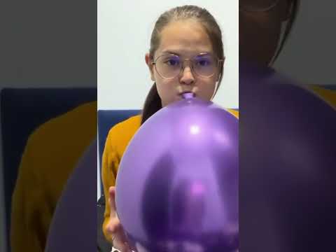 PUPRLE #blowing #balloon #asmr #shorts