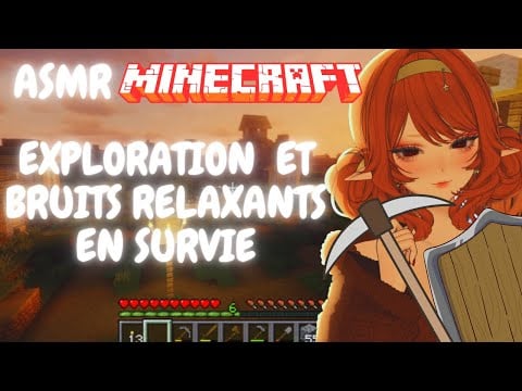ASMR Minecraft 🌙  Exploration douce et bruits relaxants de survie