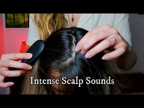 ASMR Scalp Check and Massage with nails, brush, gloves | Intense scalp sounds - No Talking