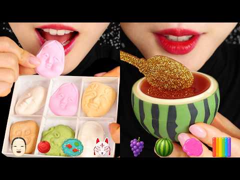JAPANESE DESSERT ASMR EDIBLE CHALK,  SWEETS FROM JAPAN 🇯🇵 JAPANESE FOOD MUKBANG 🌸