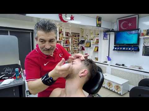 Asmr Relaxing Back,Chest and Scalp Massage on the Turkısh Barber Chaır