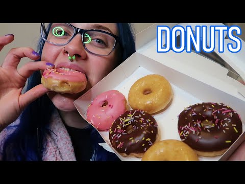 ASMR Eating MINI Krispy Kreme Ring Donuts 🍩
