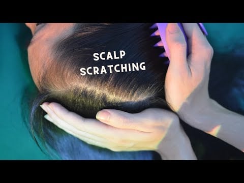 ASMR Scalp Scratching, Head Scratching, Hair Brushing, Hair Massage Real Person For Insomnia Relief