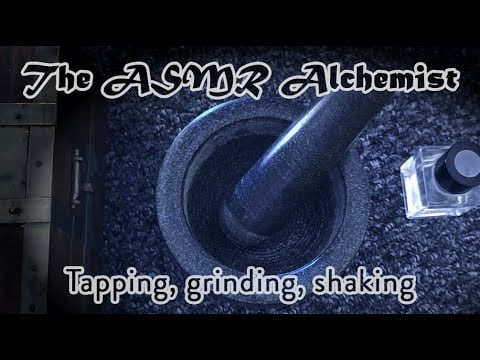Tapping ASMR (No Talking), the wooden box, the pestle, and the bottle [Intentional] [Tapping]