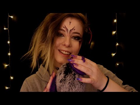 ASMR | fluffy mic brushing, tktk, shushing - Blue Yeti