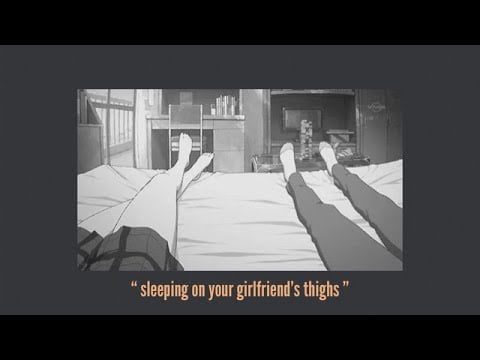 asmr Sleeping on your girlfriend's thighs [comfort] [hair playing] [face tracing]