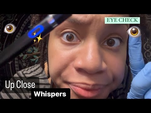 ASMR - Up Close Whisper Eye Test (Kaylen)
