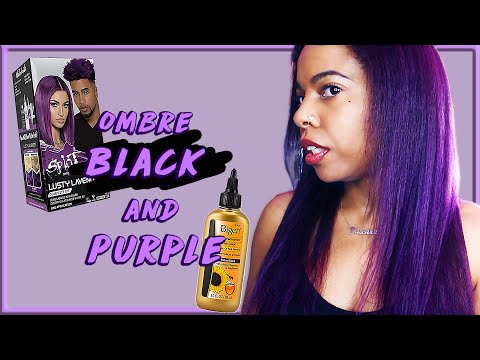 DYING MY HAIR BLACK & PURPLE OMBRE (Dark Purple)