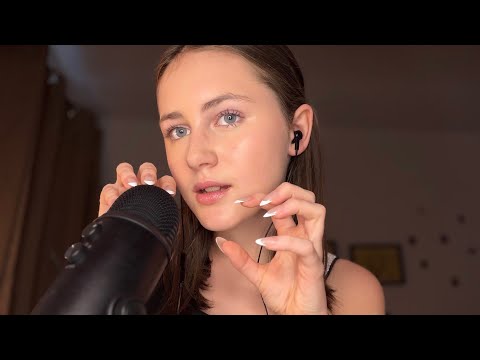 ASMR: Scratching micro avec la bonnette et sans. (Léger bruit de bouche,nail tapping)💤
