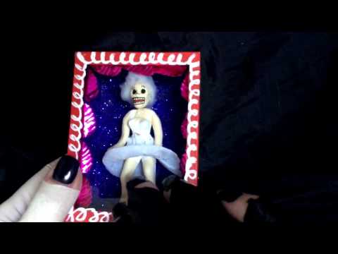 MARILYN MONROE💋 day of the dead💃💤 TAPPING with BLACK NAILS  [[ASMR]]