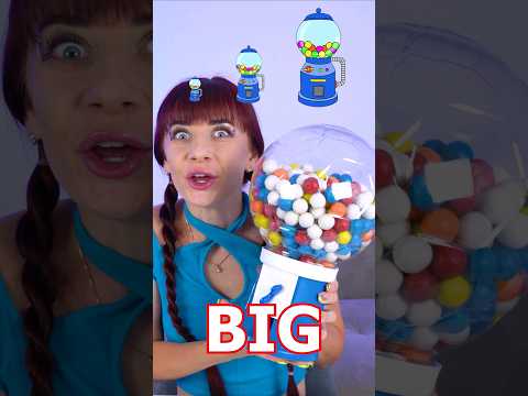 ASMR Big, Medium, Small Bubble Gum #shorts