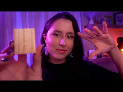 ASMR Sleep 💤 Extremely Gentle Wooden Sounds + Hand Sounds & Hand Movements | Tapping, Spiral, +