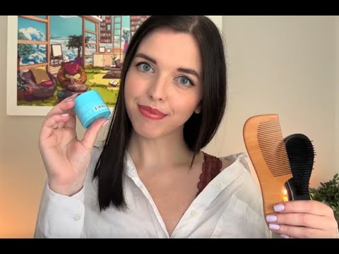(ASMR) Men's Hairstyling Roleplay with Scalp Treatment & Massage 💈| Hair brushing, Layered Sounds