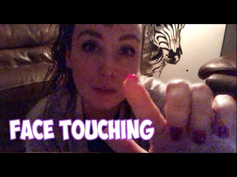 Touching your face [ASMR] [hand movements]