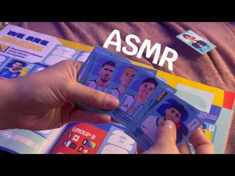 ASMR Sons de Papel e Tapping: Tentando completar o Álbum da Copa 💤