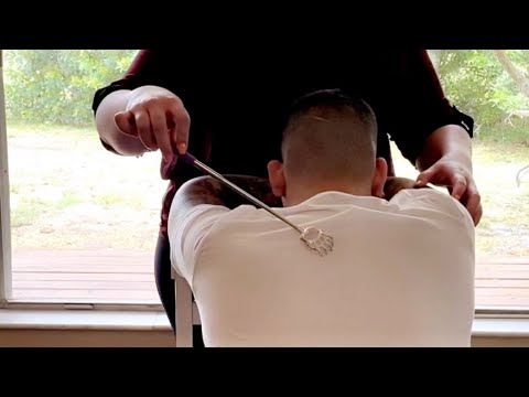 ASMR - Back, Head, & Arm Scratching - No talking - Natural Water Sounds