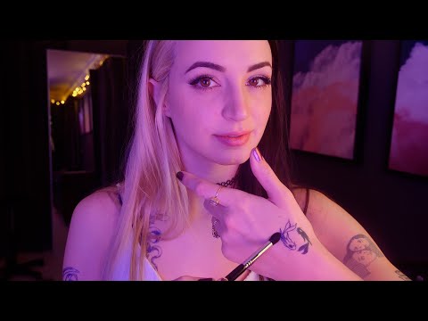 ASMR | Tattoo Tracing w/ a brush